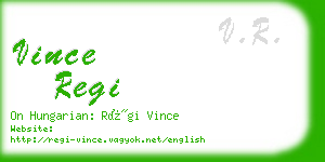 vince regi business card